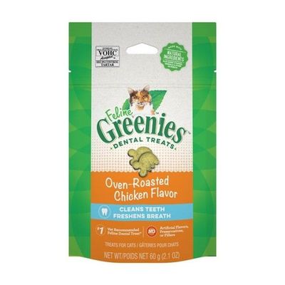 Greenies Oven Roasted Cat Dental Treats 60g - Chicken