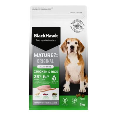 Black Hawk Original Chicken &amp; Rice Mature Adult Dry Dog Food