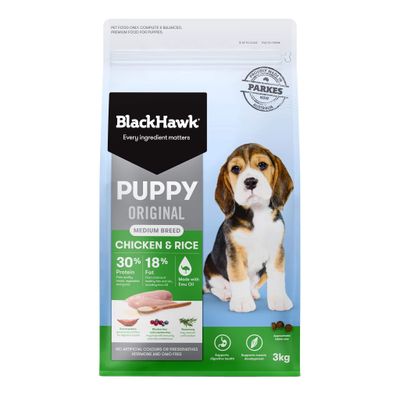 Black Hawk Original Medium Breed Chicken &amp; Rice Dry Puppy Food