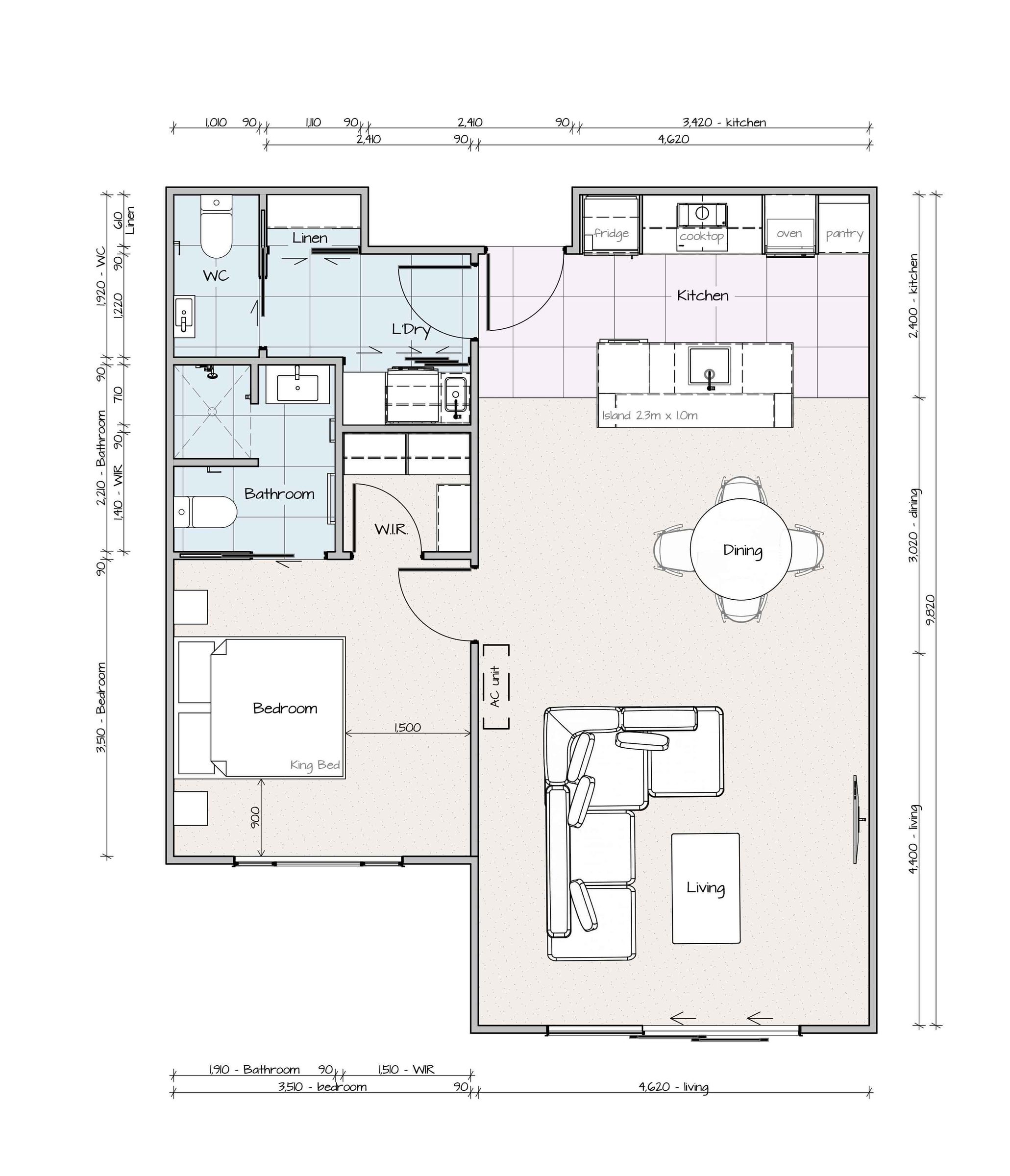 Serviced Cottage 3 | The Grange Mosgiel