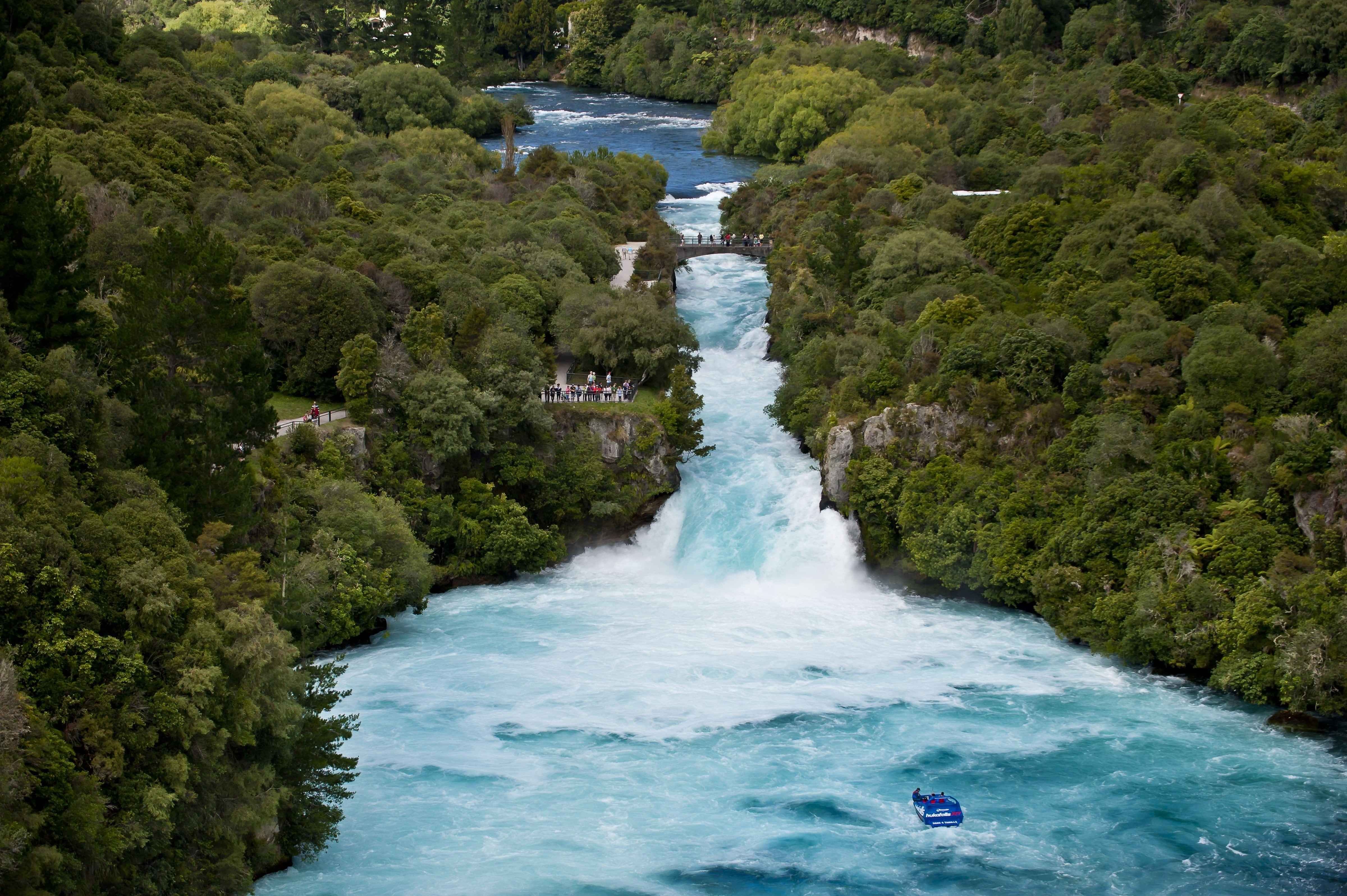 Huka Falls on the Waikato River, Lake Taupo, New Zealand