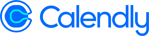 Calendly logo with bold blue text and a stylised 'C' icon outlined in blue and teal