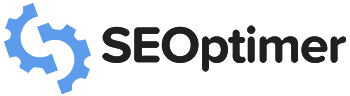 SEOptimer logo showing black text and a blue gear icon on the left