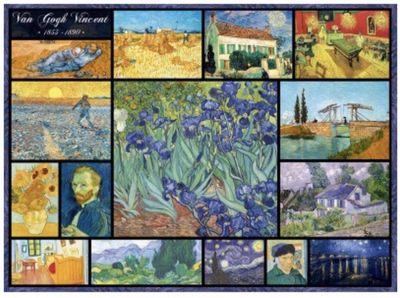 Bluebird 4000  Piece Jigsaw Puzzle Collage - Vincent Van Gogh