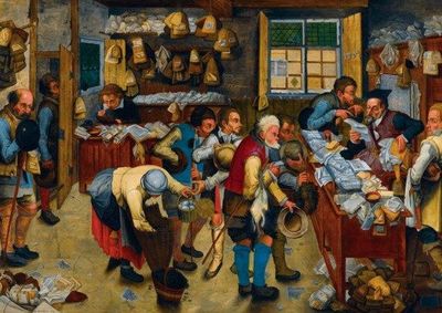 Bluebird 1000 Piece Jigsaw Puzzle Pieter Brueghel the Younger - The Tax-collector&#039;s Office, 1615