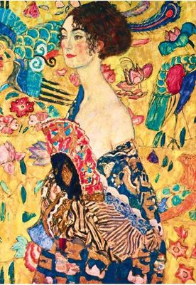 Bluebird Art 1000 Piece Jigsaw Puzzle Gustave Klimt - Lady with Fan, 1918