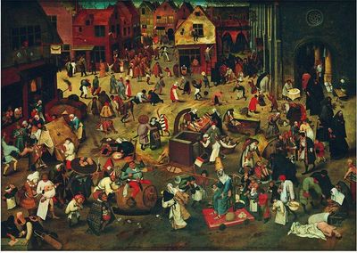 Bluebird Art 1000 Piece Jigsaw Puzzle Pieter Bruegel the Elder - The Fight Between Carnival and Lent