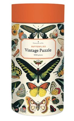 Cavallini &amp; Co 1000 Piece Vintage Poster Jigsaw Puzzle  Butterflies