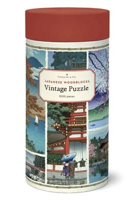 Cavallini &amp; Co Japanese Wood Blocks 1000 Piece Vintage Poster Jigsaw Puzzle