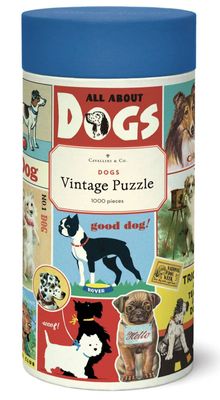 Cavallini &amp; Co 1000 Piece Vintage Poster Jigsaw Puzzle: Dogs