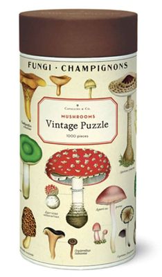 Cavallini &amp; Co 1000 Piece Jigsaw Puzzle: Vintage Poster - Mushrooms