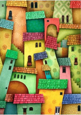 Enjoy 1000 Piece Jigsaw Puzzle Joyful Houses