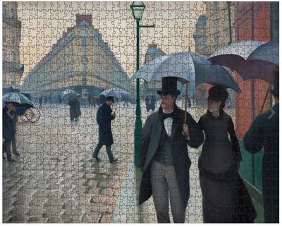 Pomegranate 1000 Piece Jigsaw Puzzle: Gustave Caillebotte: Paris Street; Rainy Day