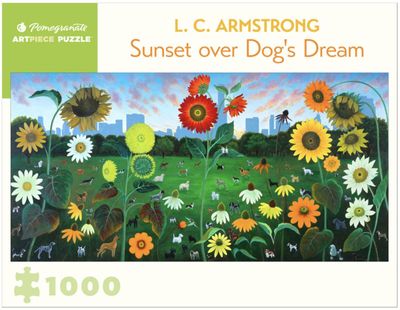 Pomegranate 1000 Piece Jigsaw Puzzle: Sunset Over A Dogs Dream