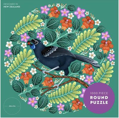 Catherine Marion 1000 Piece Round Jigsaw Puzzle North Island Kokako