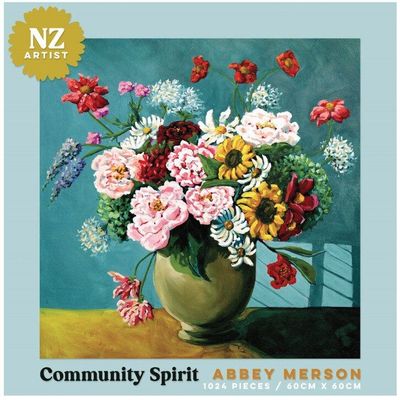 NZ Artist Abbey Merson 1000 Piece Jigsaw Puzzle Community Spirit