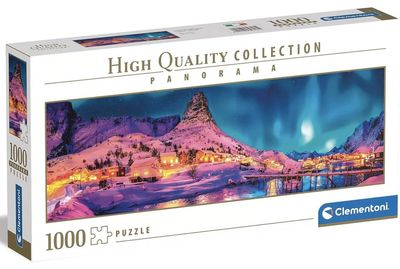 Clementoni 1000 Piece Jigsaw Puzzle Colourful Night Lofoten - Panorama