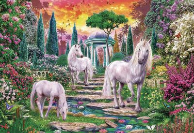 Clementoni 2000 Piece Jigsaw Puzzle Classical Garden Unicorns