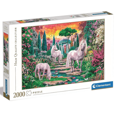 Clementoni 2000 Piece Jigsaw Puzzle Classical Garden Unicorns