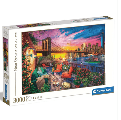 Clementoni 3000 Piece Jigsaw Puzzle Manhattan Balcony Sunset