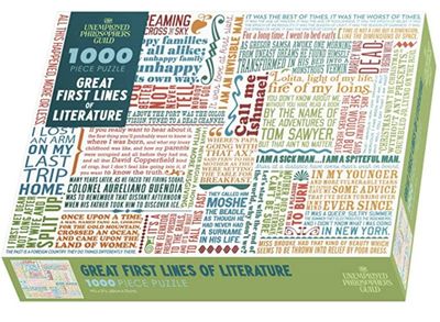 The Unemployed Philosophers Guild 1000 Piece Jigsaw Puzzle: Great First Lines Of Literature