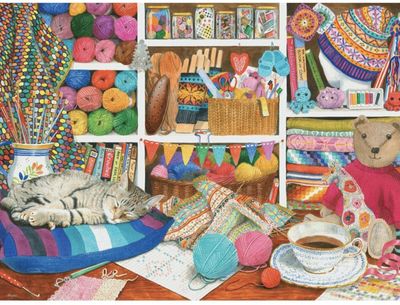 Holdson 1000 Piece Jigsaw Puzzle Artistic Flair Knit &amp; Crochet