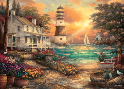 Holdson 1000 Piece Jigsaw Puzzle  Guide Me Home Cottage By The Sea