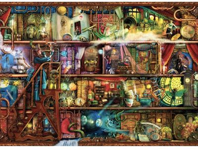 Holdson 1000 Piece Jigsaw Puzzle Treat Yo Shelf 2 Steampunk Bookshelf