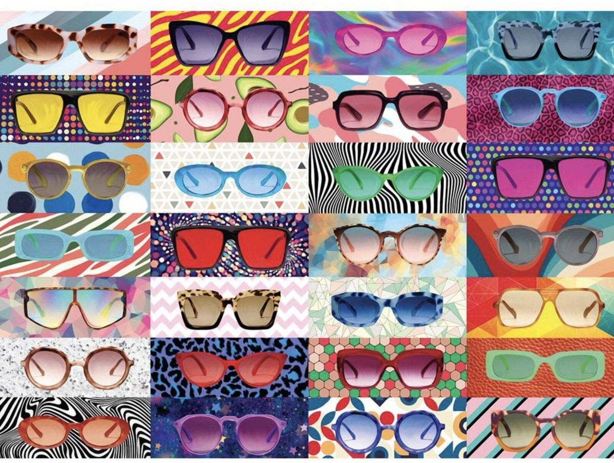 Holdson 1000 Piece Jigsaw Puzzle Splash Of Colour Sunglasses 1000 Piece Puzzles Puzzlesnz