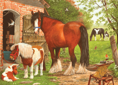 Holdson 1000 Piece Jigsaw Puzzle Kith &amp; Kin At The Stable Door