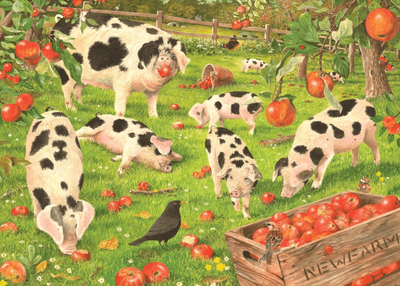 Holdson 1000 Piece Jigsaw Puzzle Kith &amp; Kin Apple Orchard Pigs