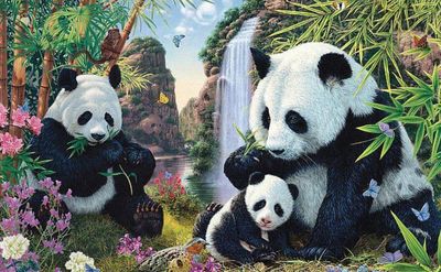Holdson&#039;s 300 XL Piece Jigsaw Puzzle - Panda Valley