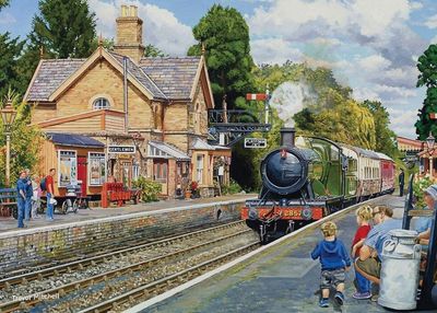Holdson 500XL Piece Jigsaw Puzzle HAMPTON LOADE ON THE SEVERN VALLEY RAILWAY