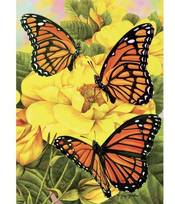 Holdson 500XL Piece Jigsaw Puzzle: Nature&#039;s Calling (Monarch with Yellow Rose)