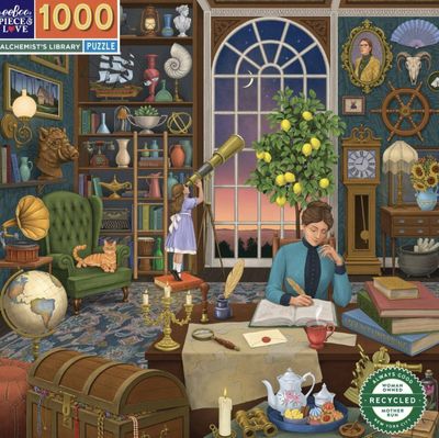 eeBoo 1000 Piece Jigsaw Puzzle Alchemist Library
