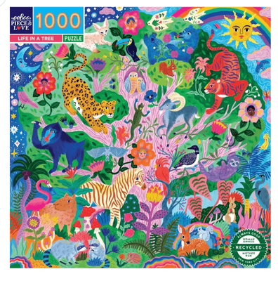 eeBoo 1000 Piece Jigsaw Puzzle Life In A Tree