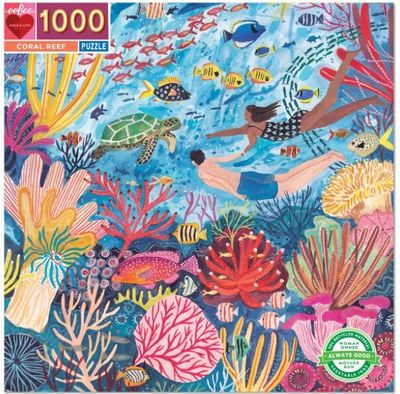 eeBoo 1000 Piece Jigsaw Puzzle: Coral Reef