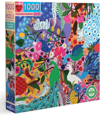 eeBoo 1008 Piece Jigsaw Puzzle: Peacock Garden