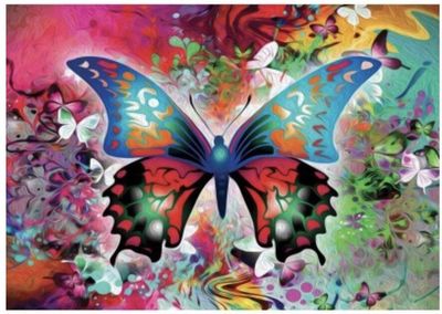 Nova 1000 Piece Jigsaw Puzzle Colourful Butterfly