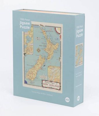 Tourist Map of NZ 1000 Piece Jigsaw Puzzle Box