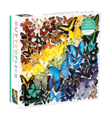 Galison 500 Piece Jigsaw Puzzle: Rainbow Butterflies