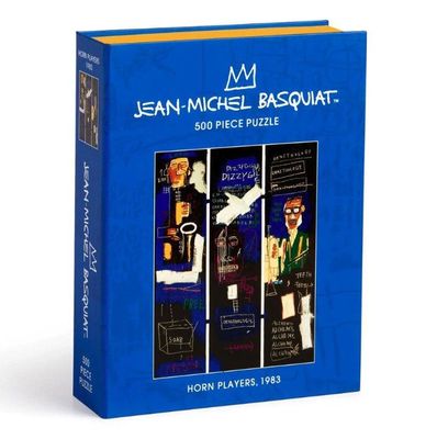 Galison 500 Piece Jigsaw Puzzle Basquiat Horn Players Book Puzzle