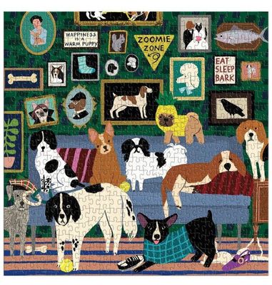 Galison 500  Piece Jigsaw Puzzle Lounge Dogs