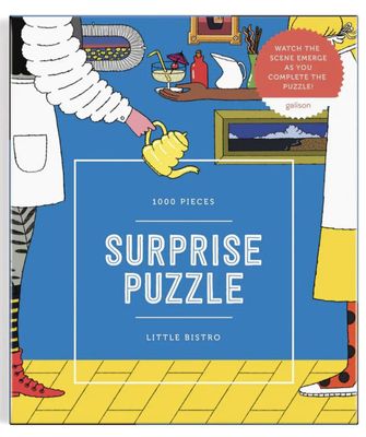 Galison 1000 Piece Jigsaw Puzzle Little Bistro Surprise Puzzle