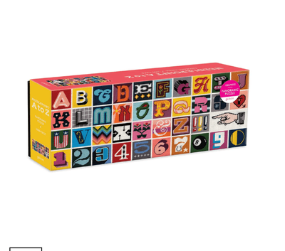 Galison Needlepoint A to Z, 1000 Piece Panoramic Jigsaw Puzzle