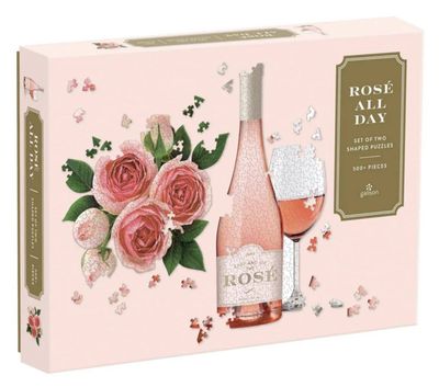Galison Ros&eacute; All Day Set of Two Shaped Puzzles