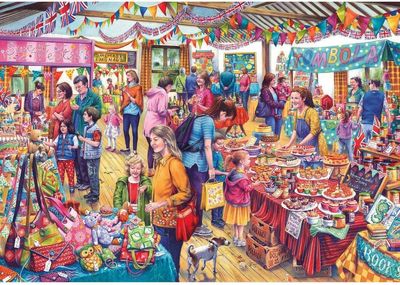 Gibson 1000 Piece Jigsaw Puzzle Village Tombola
