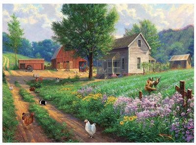 Cobble Hill 1000 Piece Jigsaw Puzzle Farm Country