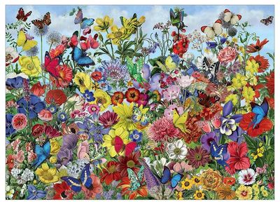 Cobble Hill 1000 Piece Jigsaw Puzzle: Butterfly Garden