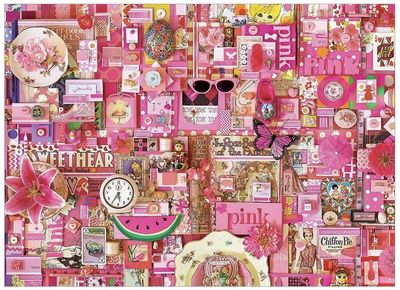 &#039;The Rainbow Project&#039; Cobble Hill 1000 Piece Jigsaw Puzzle Colour - Pink